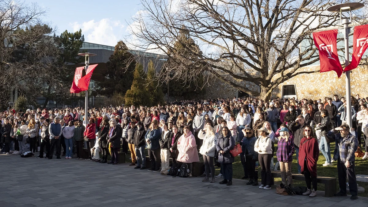 Hundreds of Temple community members attended the vigil and the Fitzgerald family repeatedly thanked the large crowd for being there to honor the memory of Sergeant Christopher Fitzgerald. (Photo by Joseph V. Labolito)